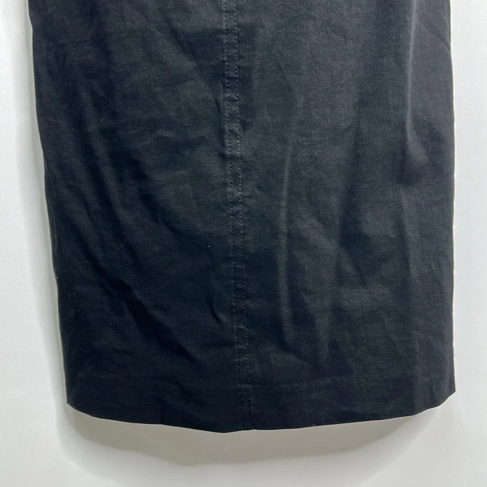 A.L.C Nora off shoulder linen ruffle ruched mid-calf little black dress - Picture 5 of 13